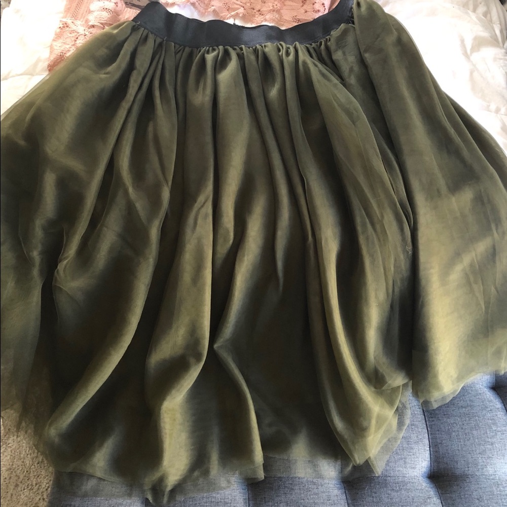 Calf-length green tutu